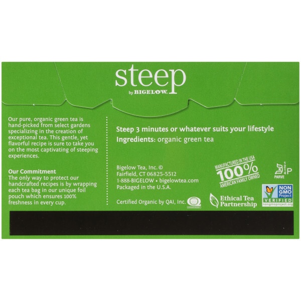 Bigelow Steep Organic Pure Green Tea (6X20 Bag )