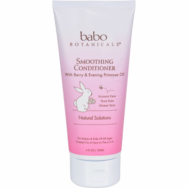 Babo Botanicals Detangling Conditioner Instantly Smooth Berry Primrose 6 Oz