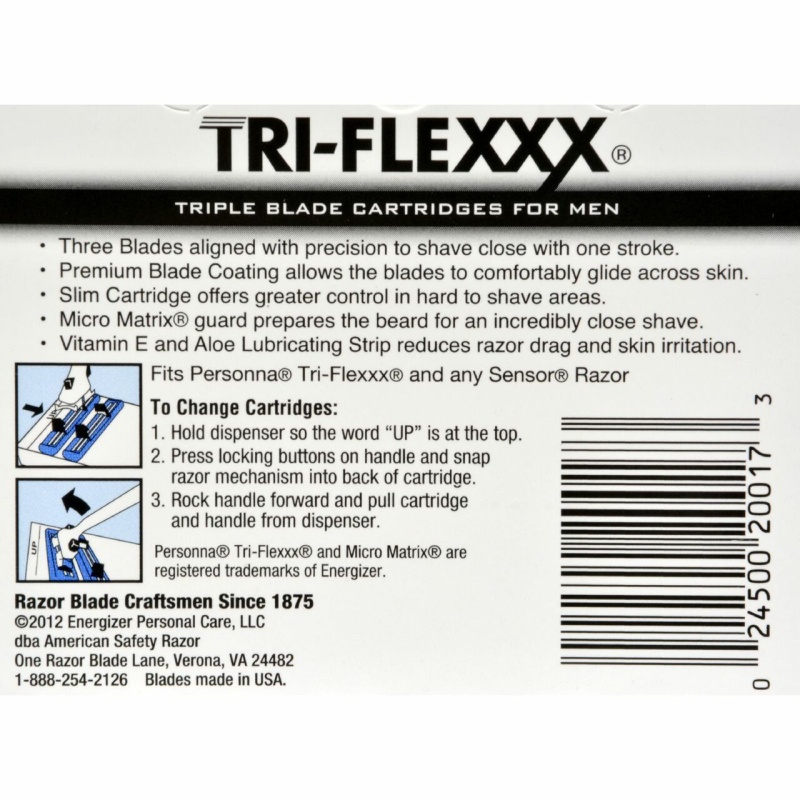 American Safety Razor Tri Flex Cartridge (1X8 Ct)