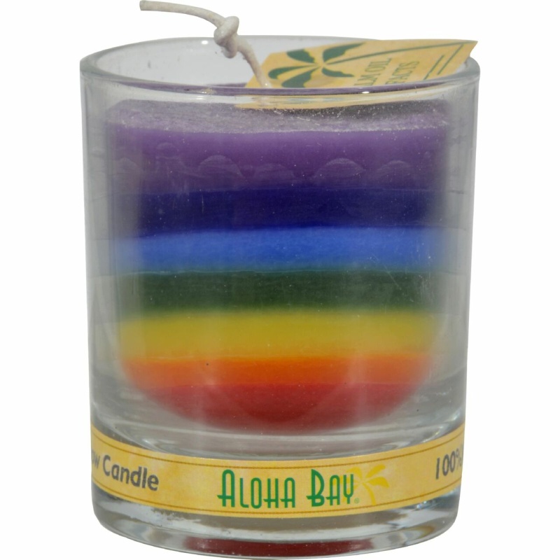 Aloha Bay Votive Jar Candle Unscented Rainbow (12X 2.5 Oz)