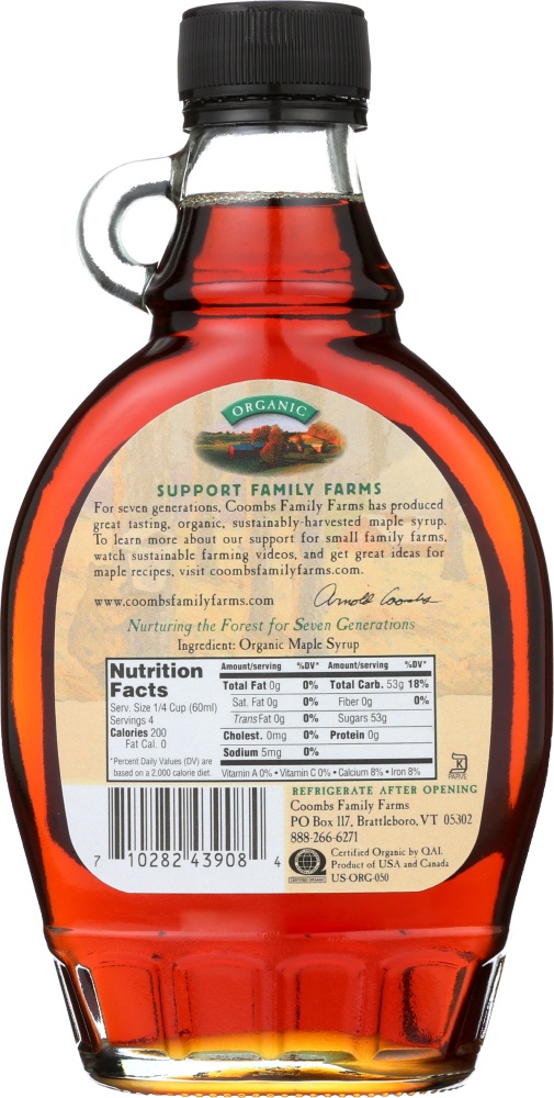 Coombs Family Farms Grade B Maple Syrup Glass (12X8 Oz)