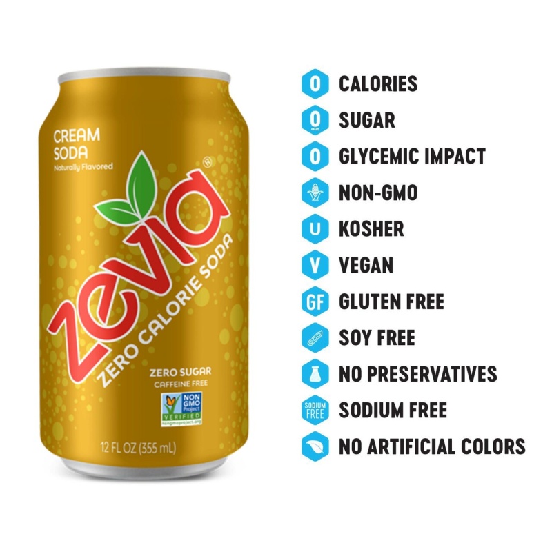 Zevia Creme Soda (4X6pack )