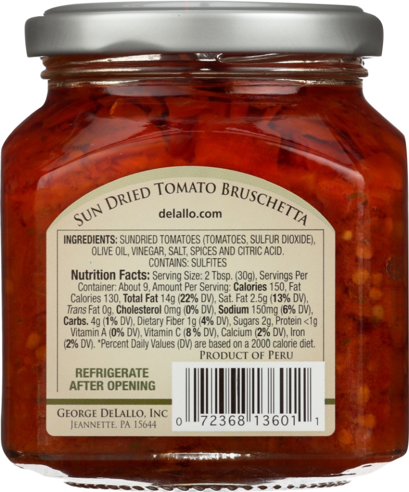 De Lallo Sun Dried Tomato Bruschetta (6X10oz)