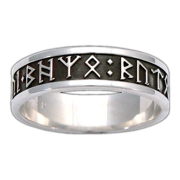 Custom Cirth Dwarven Rune Ring - Channel Band