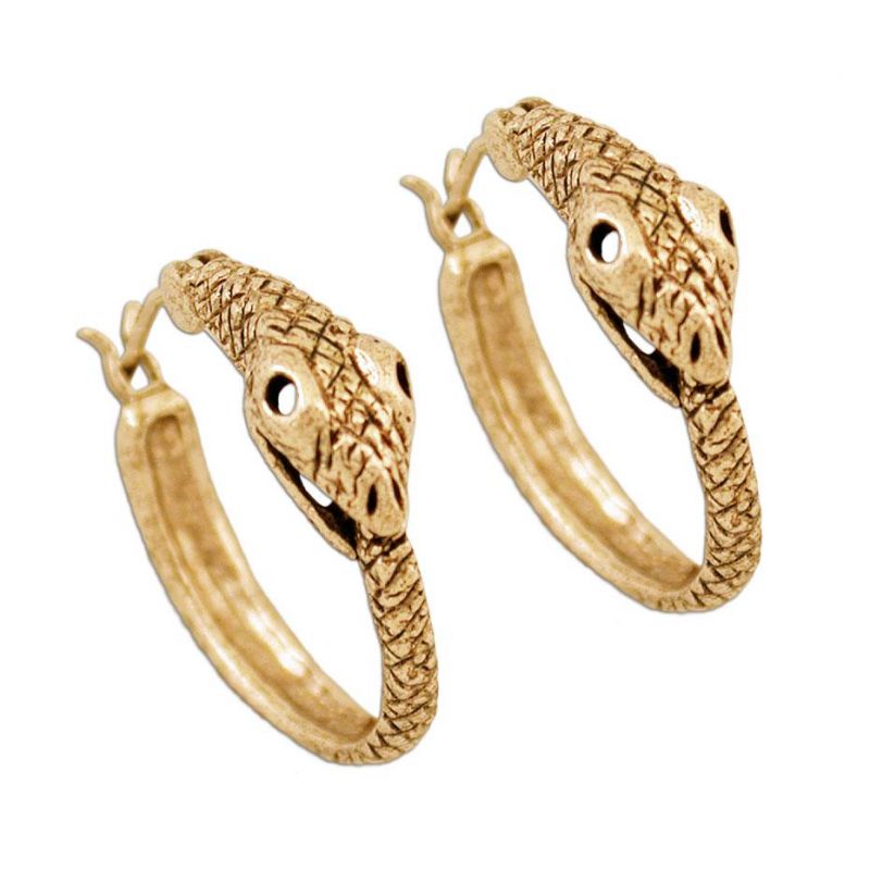Gold Ouroboros Earrings