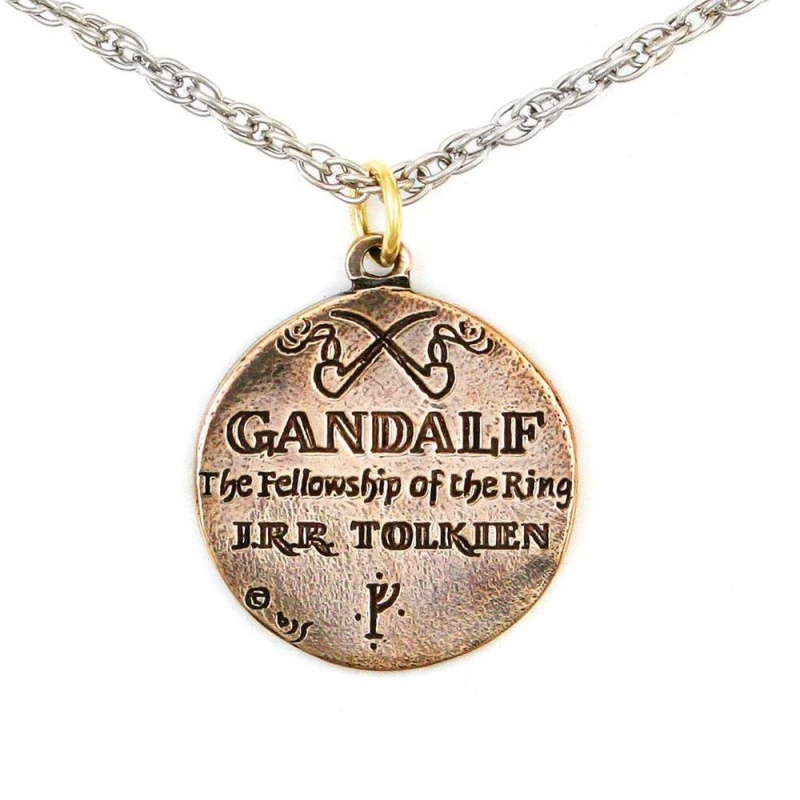 Wisdom Of Gandalf™ Pendant - Bronze - 24" Stainless Steel Rope Chain