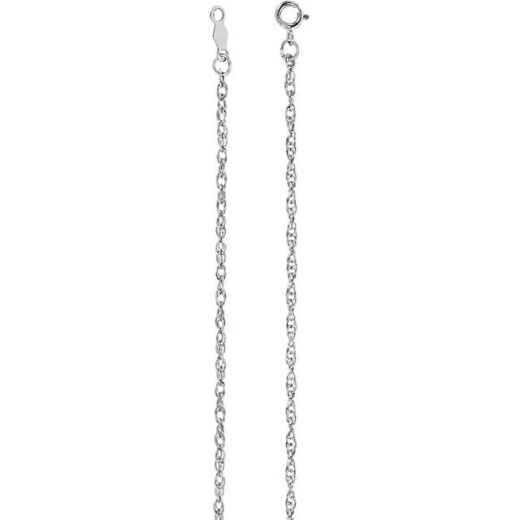 Badali Jewelry 18" 14K White Gold Rope Chain