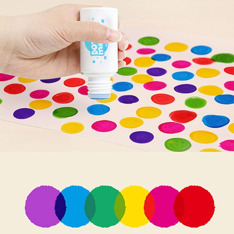 Dot Markers 6 Colors 20 Pages Dot Book Fun Art Paint Craft Kit Kids Preschool Educational Toys