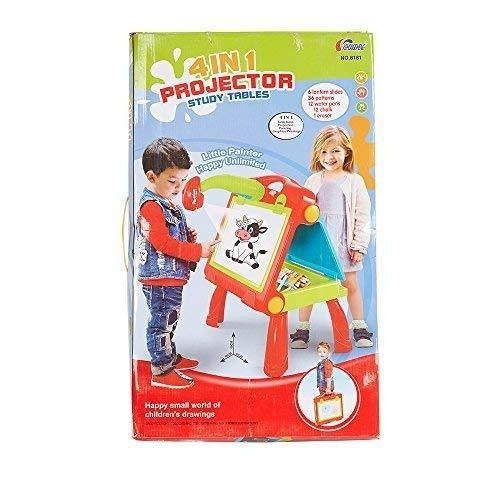 4 In 1 Children Educational Drawing Toy Painting Learning Table With Projector Toy For Age 3+