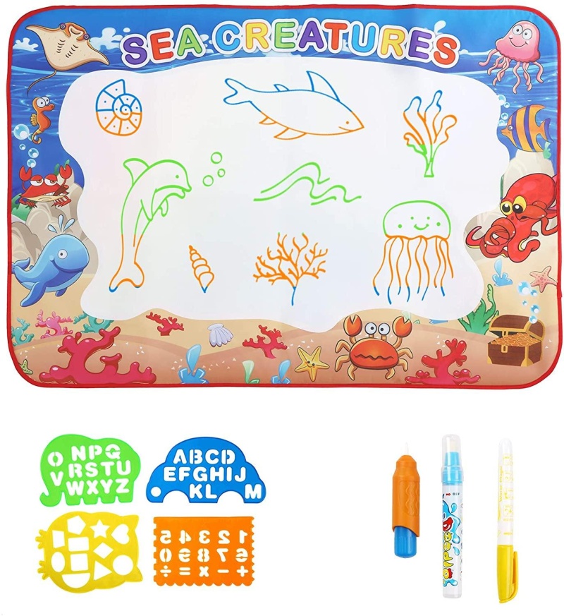 Water Doodle Mat 39 X 28 Inches Water Colors Drawing Board For Children Educational Toys For Kids Boys Girls