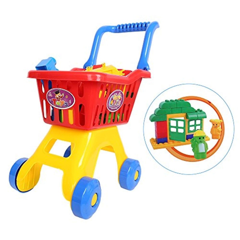 Shopping Cart For Kids Building Blocks Toy