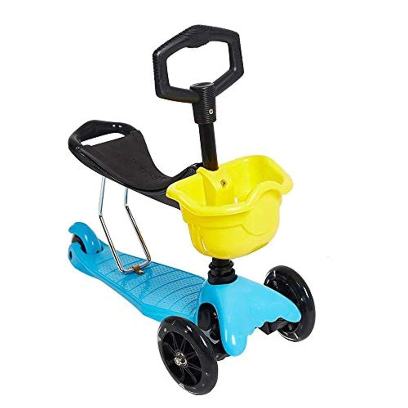 Kids Scooter With Removable Seat, 3 Wheel Kick Scooter With Pu Flashing Wheels For Children Girls And Boys From 2 To 8 Years Old