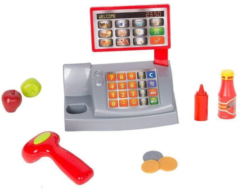 (Out Of Stock) Kids Grocery Supermarket Shop Stand And Cash Register Play Set Toy