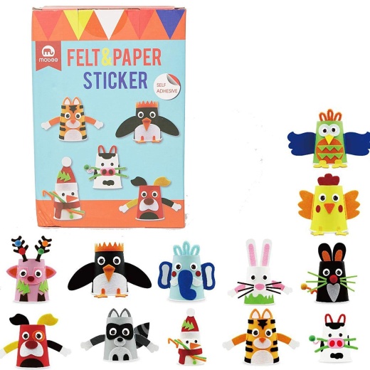 Bosonshop Felt Paper Cup Sticker DIY Craft Kit for Kids