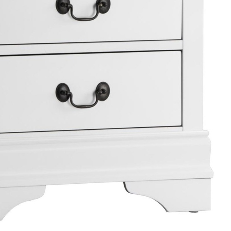 Wooden Night Stand With 2 Spacious Drawers White