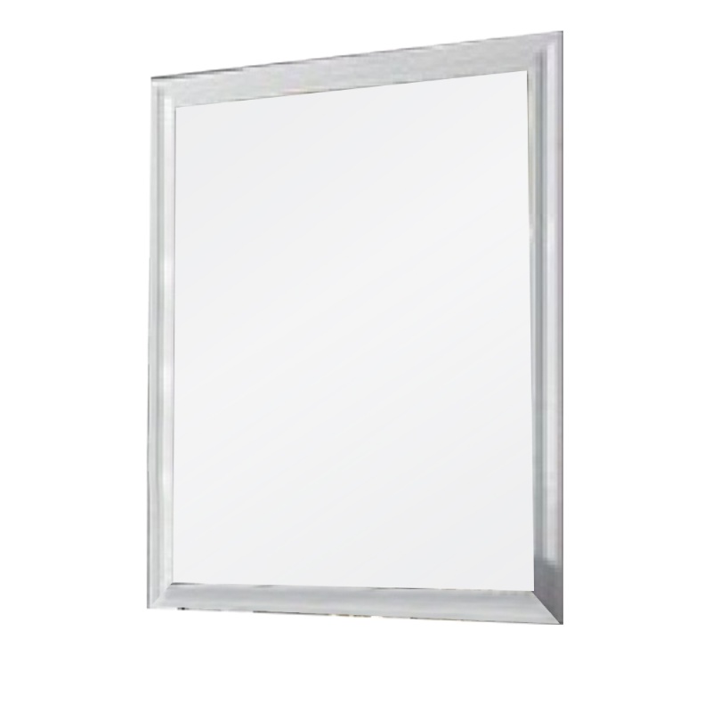 Tyra 39 Inch Wall Mirror, Rectangular Wood Frame, White