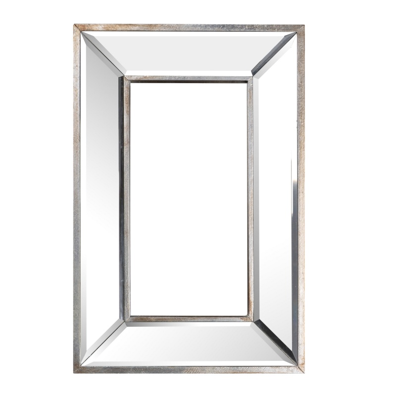 Toby 12 X 18 Inch Wall Mount Accent Mirror, Antique Silver Wood Frame