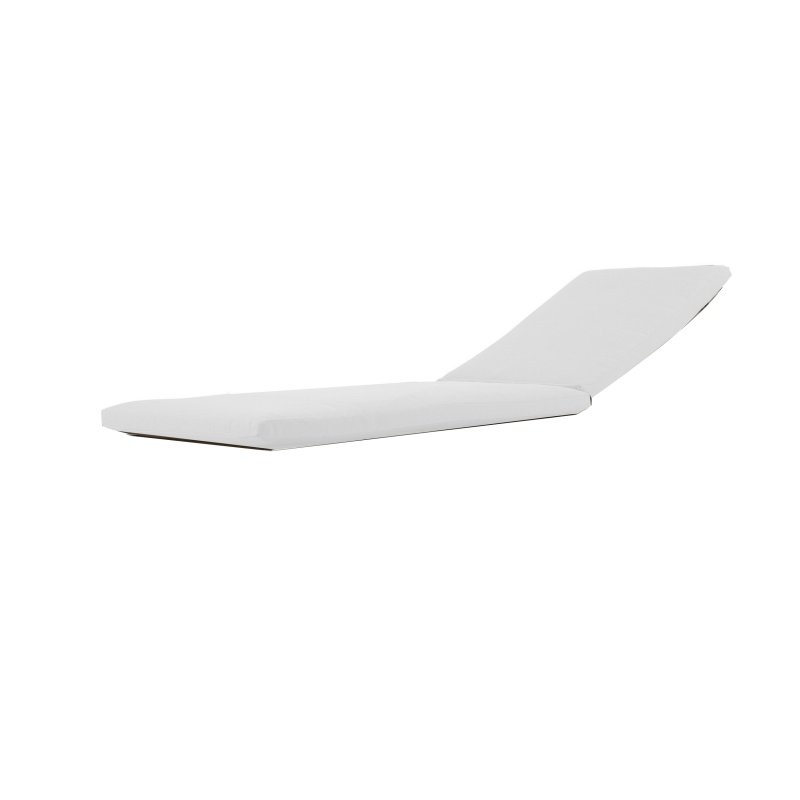 Edie 76 Inch Outdoor Lounger Cushion, White