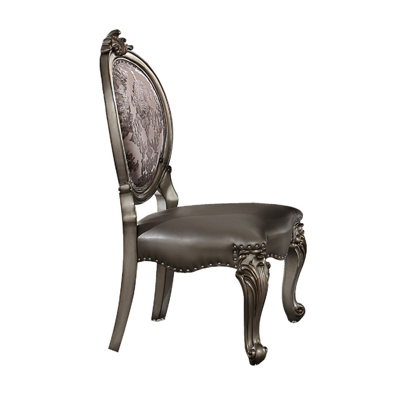 Dining Chair Set of 2, Silver
