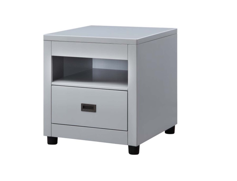 Transitional Style Wooden End Table With 1 Drawer