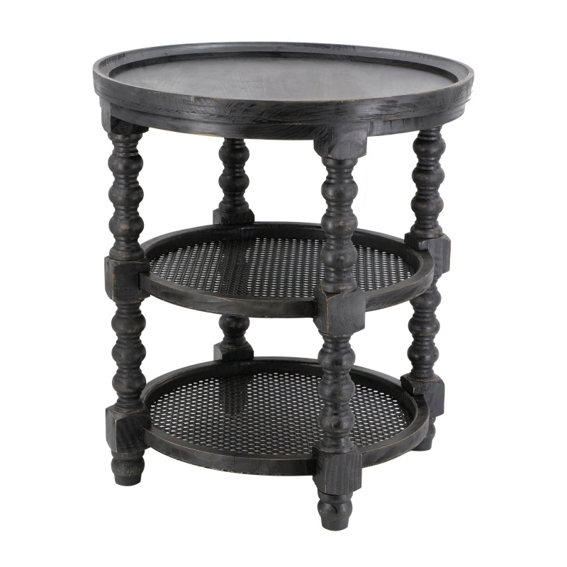 Jake 25 Inch 3 Tier Side Table