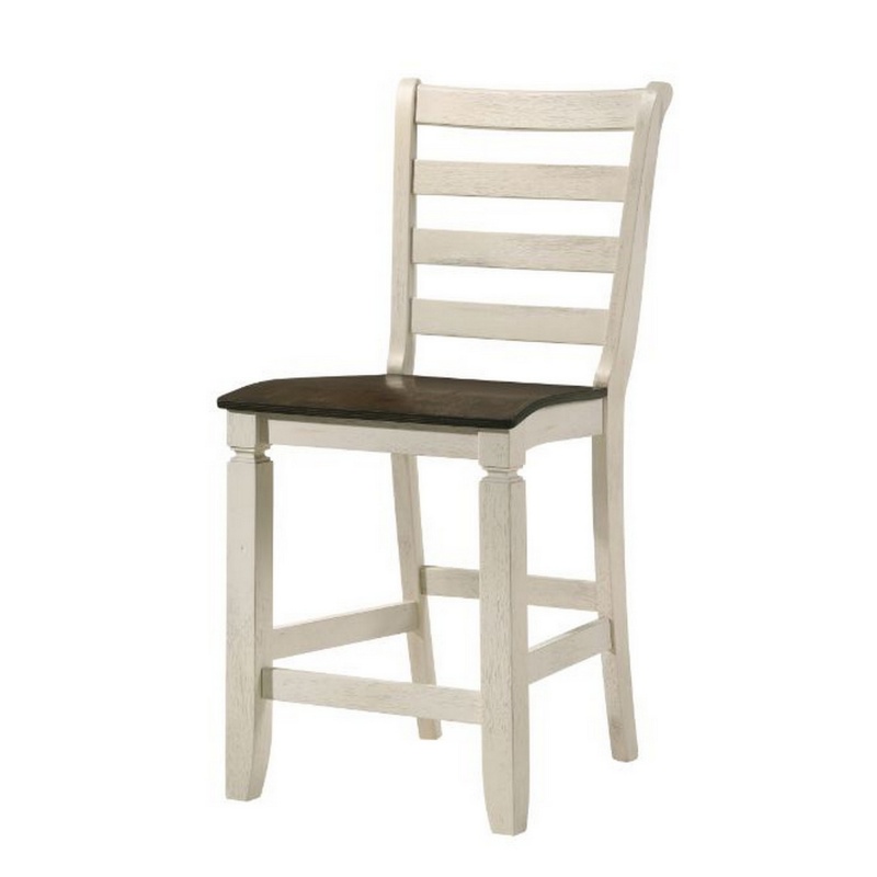 24 Inch Counter Height Stool with Smooth Tan Cushion
