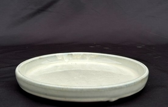 Beige Ceramic Humidity/Drip Bonsai Tray
