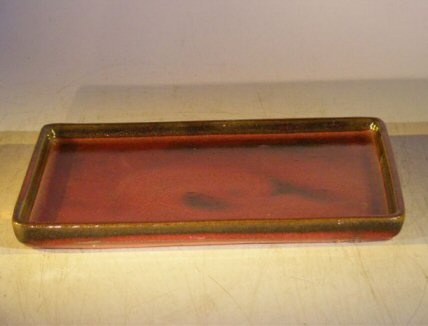 Parisian Red Ceramic Humidity/Drip Bonsai Tray
