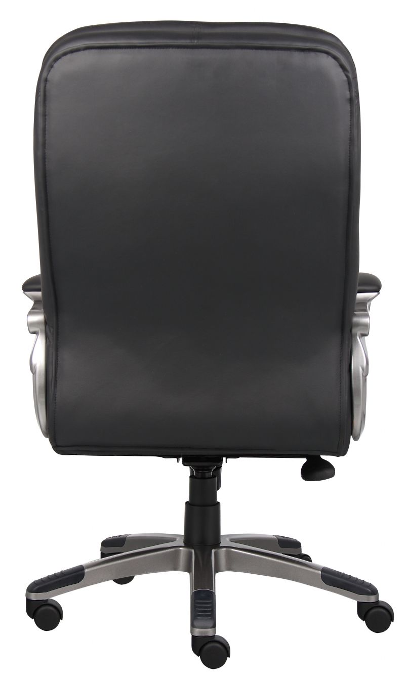 Boss High Back Executive Chair With Pewter Finished Base/Arms