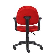Boss Red Microfiber Deluxe Posture Chair W/ Loop Arms