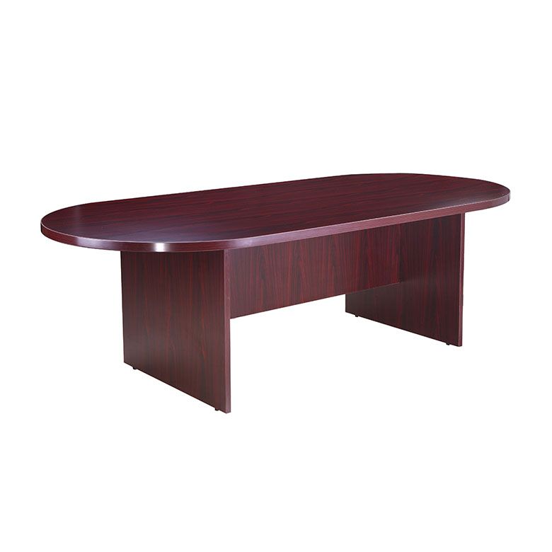 Boss 95W X 43D Race Track Conference Table, Mahogany