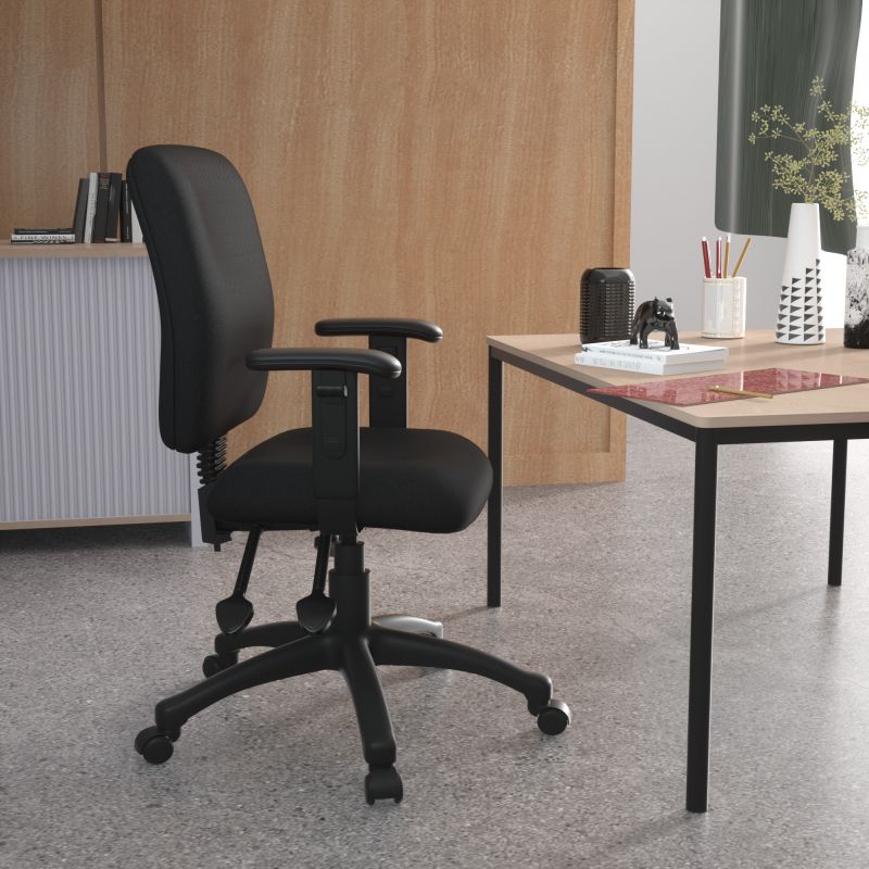 Boss Multi-Function Fabric Task Chair W/ Adjustable Arms