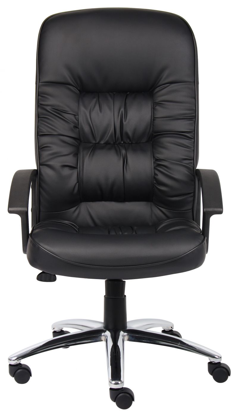 Boss High Back Leatherplus Chair W/ Chrome Base