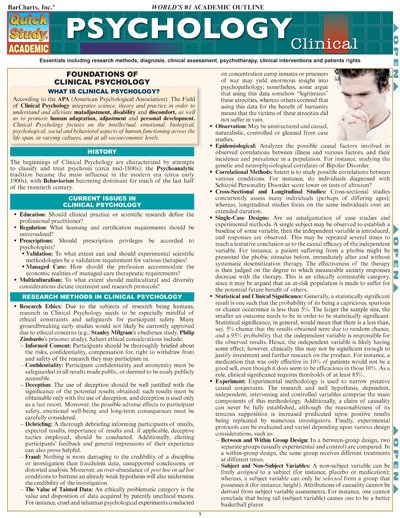 Psychology: Clinical (Quick Study Academic)