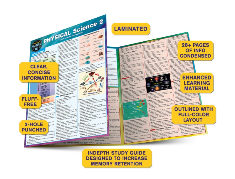 Quickstudy | Physical Science 2 : Astronomy & Earth Science Laminated Study Guide