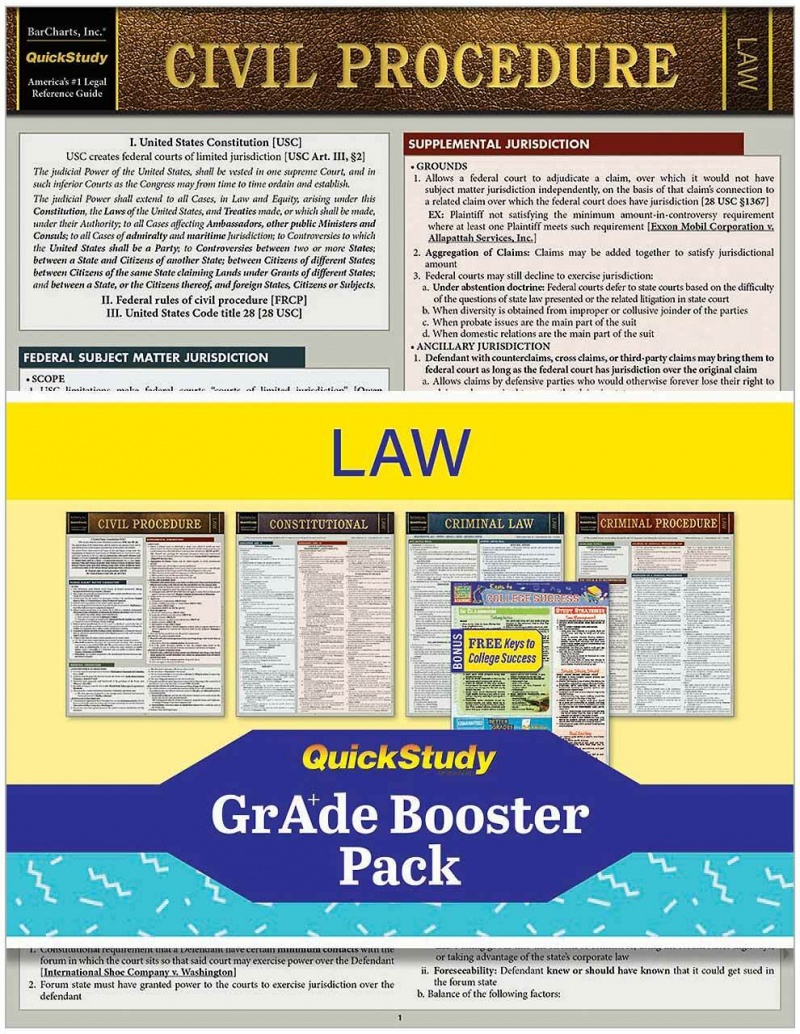 Quickstudy Law Grade Booster Pack