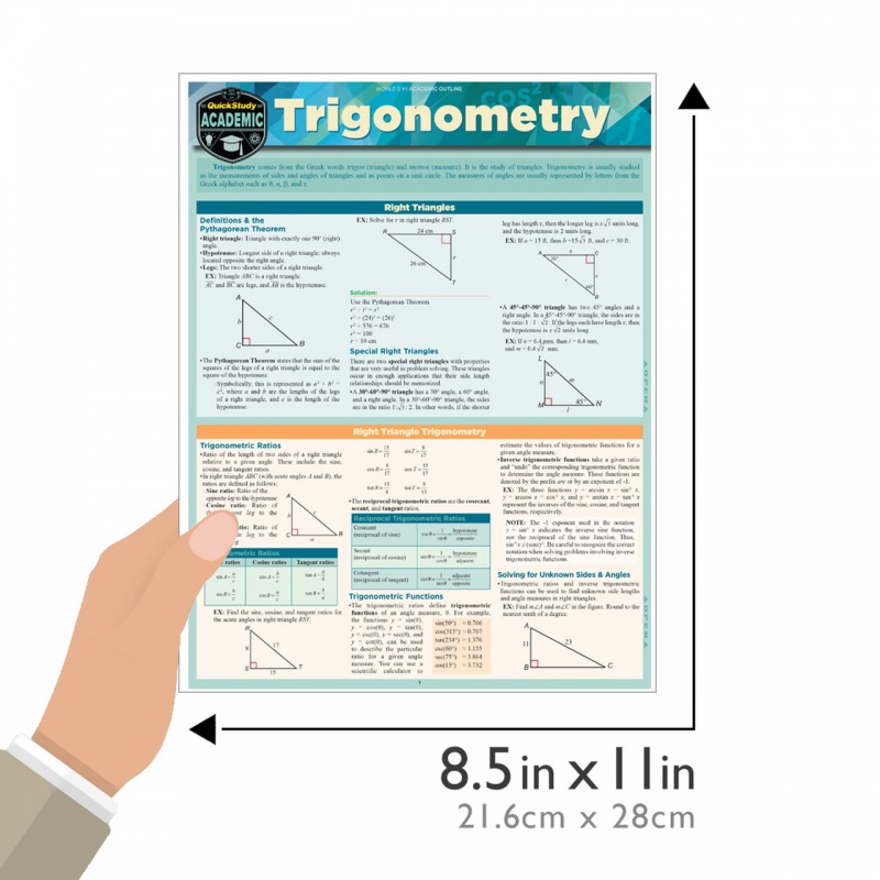 Quickstudy | Trigonometry Laminated Study Guide
