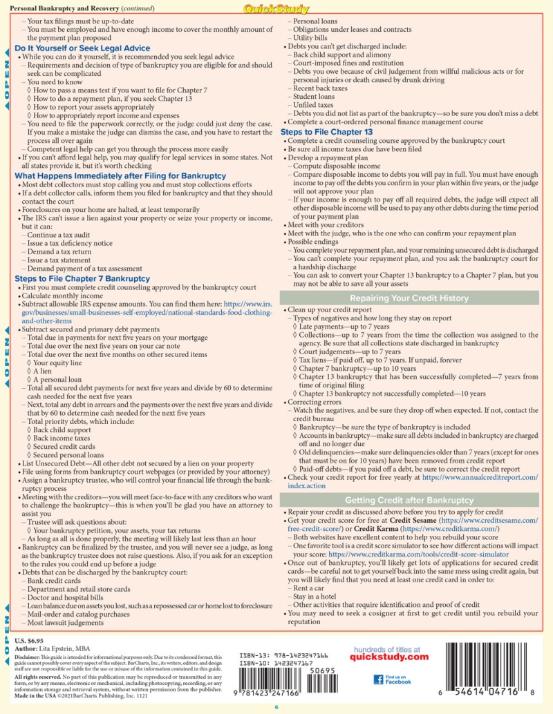 Quickstudy | Personal Finance Laminated Reference Guide