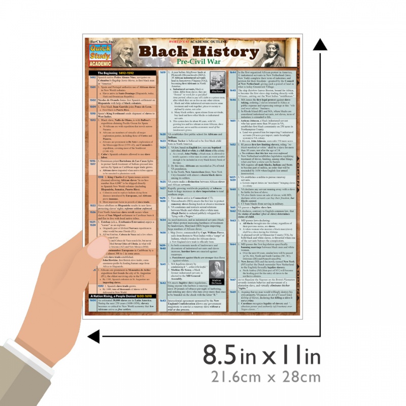 Quickstudy | Black History: Pre-Civil War Laminated Study Guide