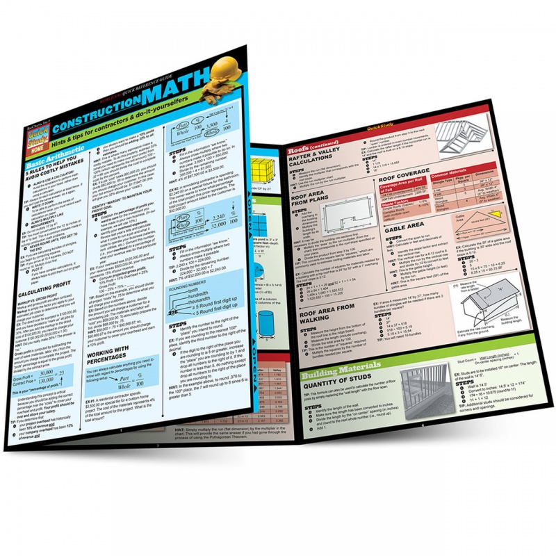 Quickstudy | Construction Math Laminated Reference Guide