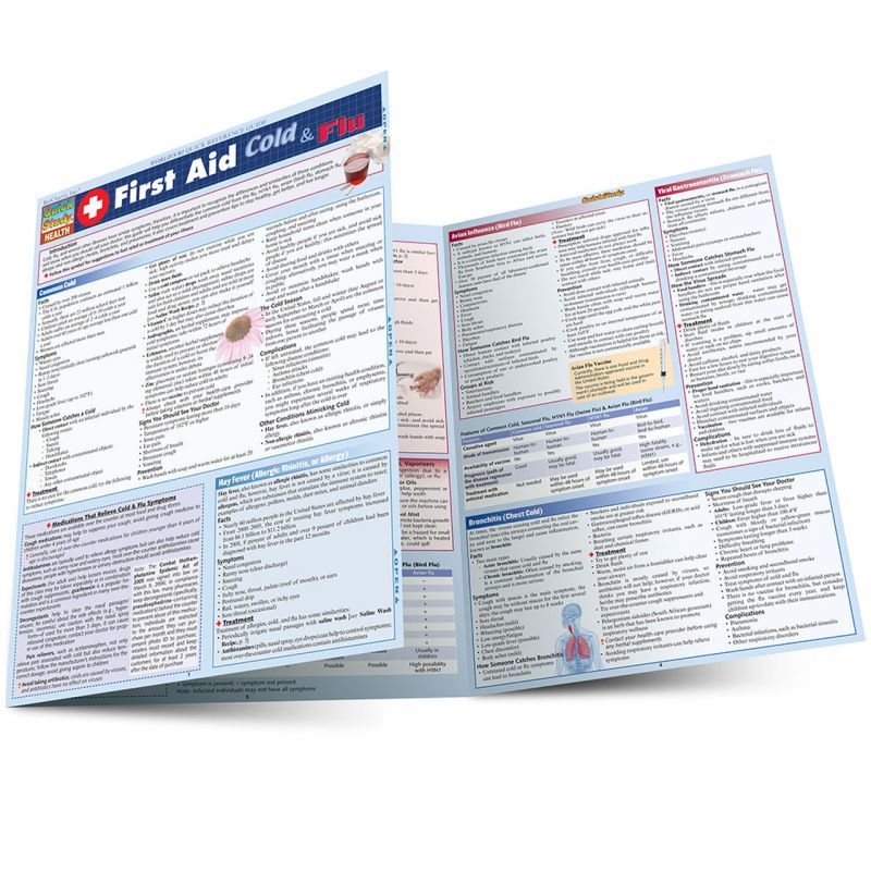 Quickstudy | First Aid: Cold & Flu Laminated Reference Guide