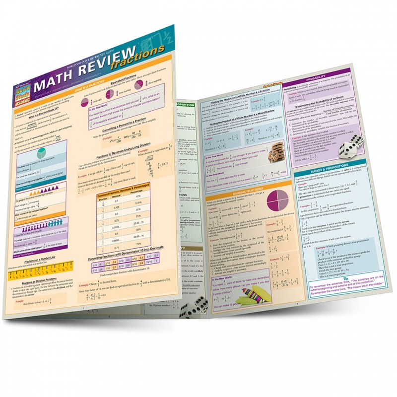 Quickstudy Math Review Fractions Laminated Study Guide