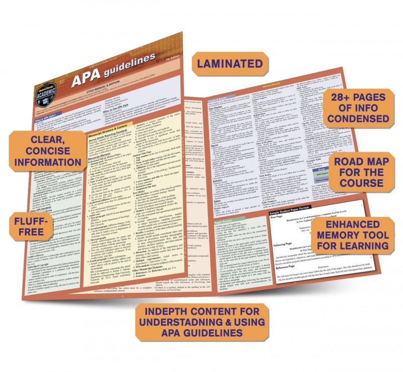 Quickstudy | Apa Guidelines Laminated Study Guide