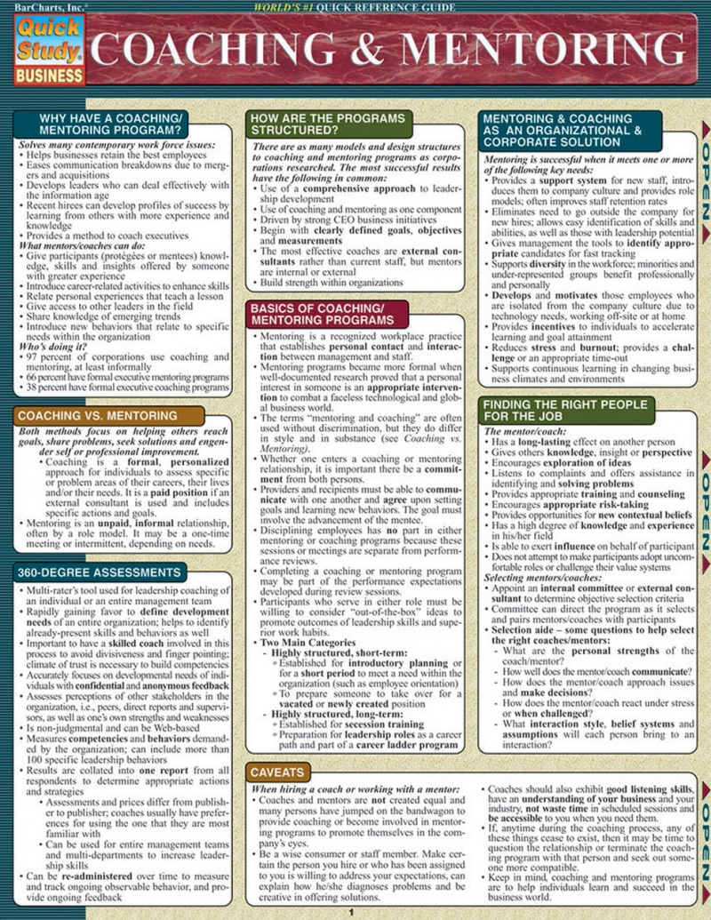 Quickstudy | Coaching & Mentoring Laminated Reference Guide