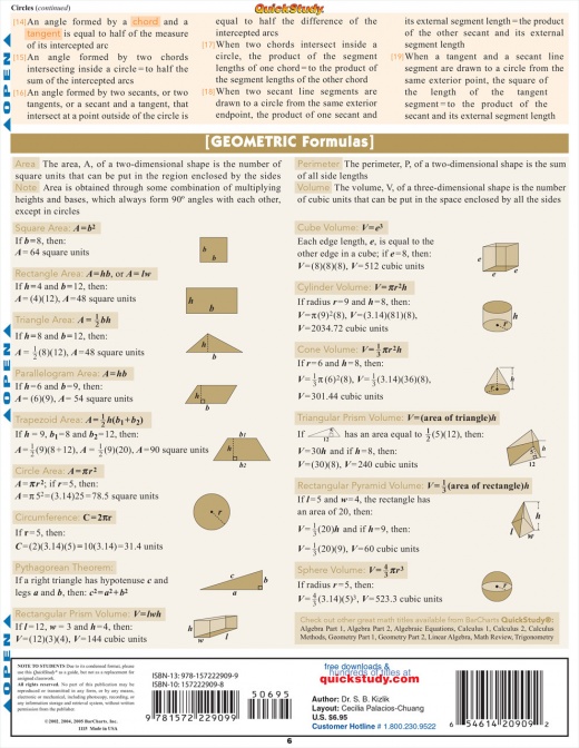 QuickStudy Math: 3rd Grade Laminated Study Guide (9781423225089)