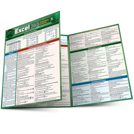 QuickStudy Excel 365 Pivot Tables & Charts Laminated Reference Guide