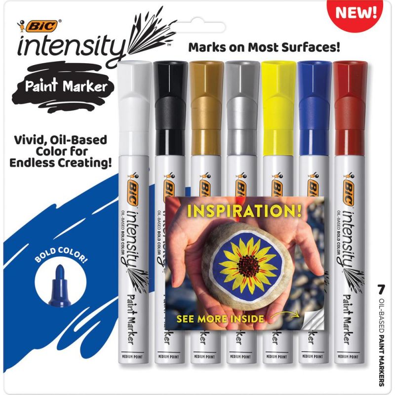 Bic Intensity Paint Markers - Bullet Marker Point Style - Assorted - 7 / Pack