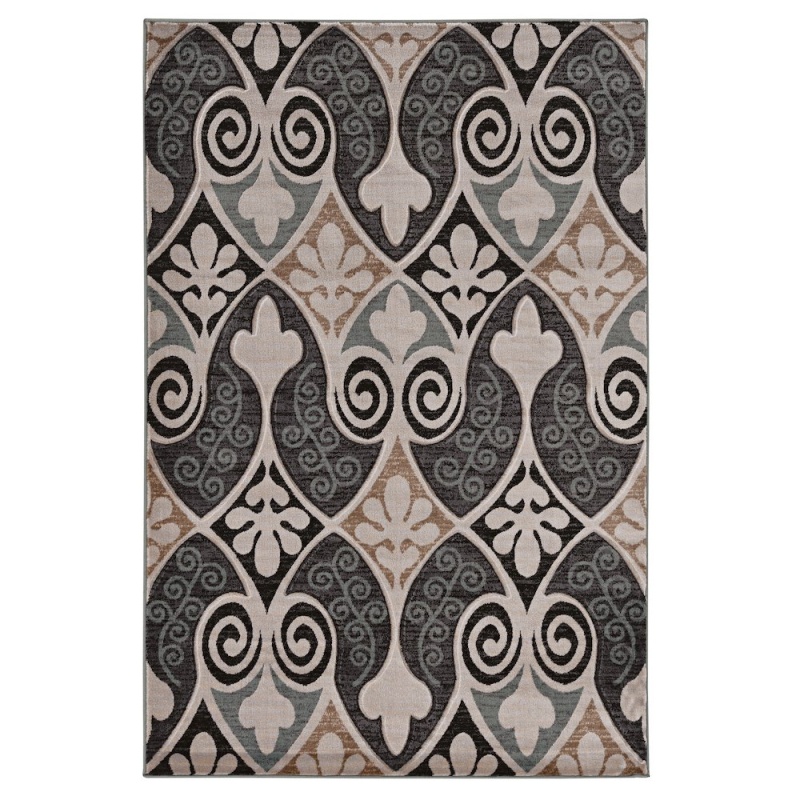 Milan Bilson Black & Turquoise 8X10.4 Rug