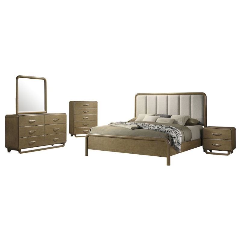 Amsbury 5-Piece Queen Bedroom Set Nutmeg