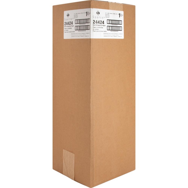 Sparco Bulk Kraft Wrapping Paper - 24" Width X 1050 Ft Length - 1 Wrap(S) - Kraft - Brown - 1 / Box